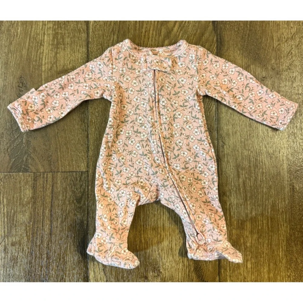 Carters‎ Baby Girl Preemie Sleeper Outfit Footie Floral Zipper One Piece Clothes